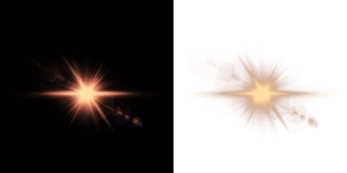 Soyut arkaplan. Altın yıldızlar ve ışık.