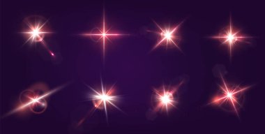 Parlayan yıldızların vektör çizimi