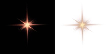 Şeffaf bir arkaplanda yıldız kümesi.