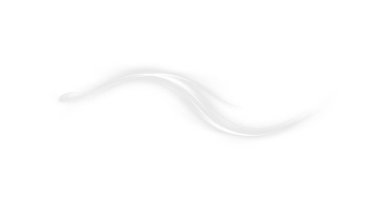 Beyaz arkaplanda yumuşak bir ışığın gerçekçi parlak spirali.