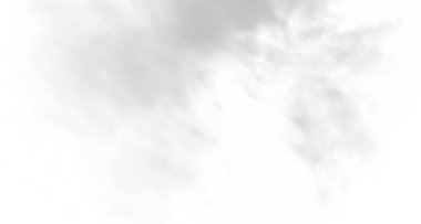 Beyaz arkaplanda beyaz duman izole edildi