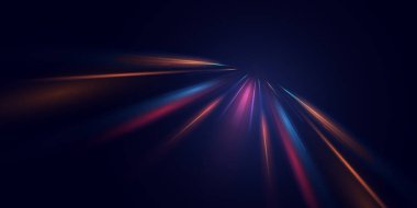 neon parlayan soyut çizgiler