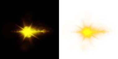 Parlayan ışık efektleri seti.