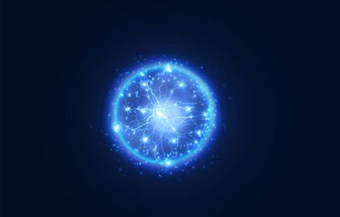 Parlayan mavi yıldızın vektör çizimi