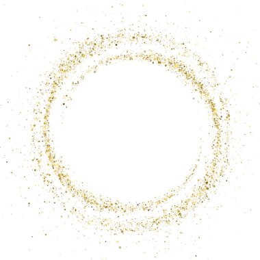 Altın tozu patlaması. vektör illüstrasyonu