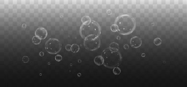 Şeffaf arkaplanda su damlaları