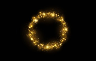 Altın parıltısı tozu. vektör parlayan altın parıltı etkisi.