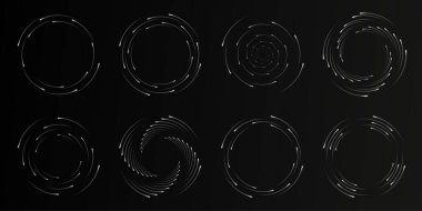 soyut dairesel çizgiler ile ayarlayın