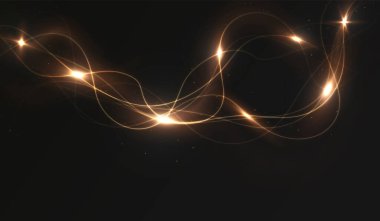Altın ışık efekti arka planı. Parlayan ışık ve parıltı. Noel ve yeni yıl tasarım elementi.