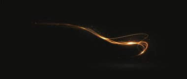 Soyut altın parlayan parçacıklar. vektör illüstrasyonu