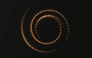 Uzayda parlayan neon ışıklar, soyut arkaplan, vektör illüstrasyonu