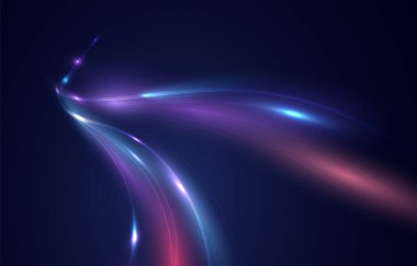 Neon hatları soyut arkaplan. vektör illüstrasyonu