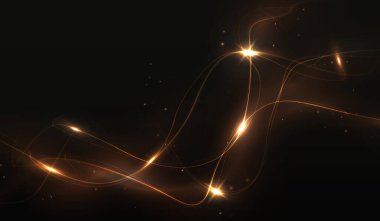 uzayda parlayan çizgiler ve yıldızlar, vektör arkaplan