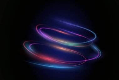 Soyut arka plan, renkli neon ışıklar. çok renkli bir arka plan. modern 3d illüstrasyon, tasarım ögesi.