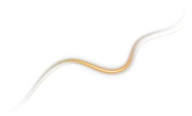 Beyaz arka planda izole edilmiş altın kıvrımlı altın kurdele. 3d illüstrasyon.