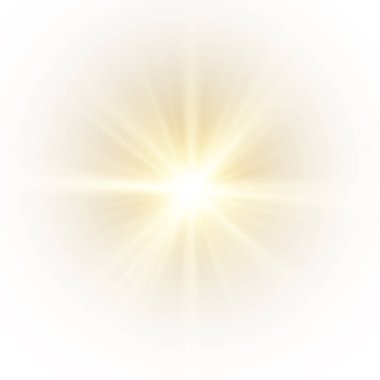 Beyaz arkaplanda soyut ışık ve güneş