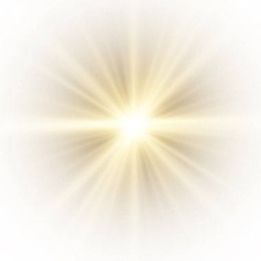 Beyaz arka planda parlak güneş. vektör illüstrasyonu.