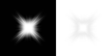 Siyah arkaplanda beyaz lens parlaması.