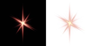 parlayan yıldızın vektör kümesi.