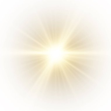 Parlak ışık patladı. Güneş ışınları. vektör.