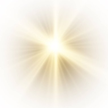 Parlak ışınlar, güneş ışınları. vektör illüstrasyonu