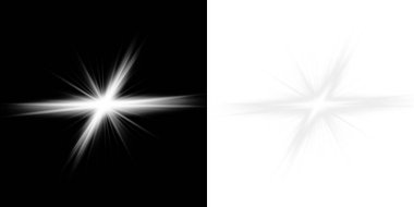 Soyut ışık ve siyah arkaplanda gölge. yıldız ve güneş ışınları.