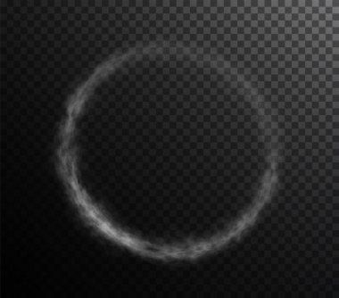 Parlayan ışık efektleri, şeffaf daire. vektör illüstrasyonu