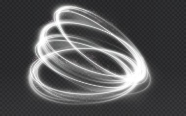 Işıldayan ışık izleri hareket halinde.