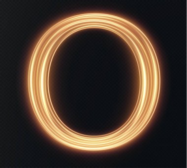 Siyah üzerine parlayan dairesel ışık tasarımı