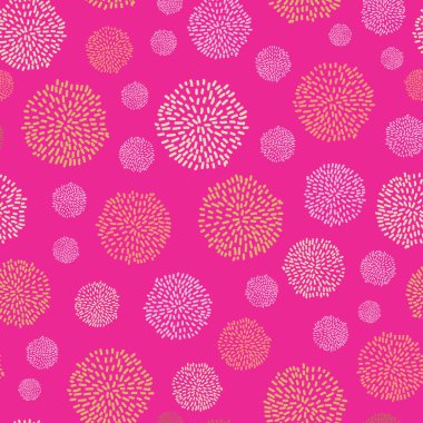 Vektör Pom Pum Yavru Pembe Dekoratif Kusursuz Tekrarlama Modeli. Bebek odası, el yapımı kartlar, davetiyeler, duvar kâğıdı, ambalaj, bebek tasarımı için harika..