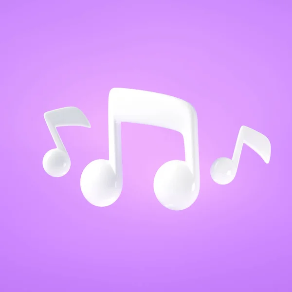 Music Note Icon Sound Media Concept Illustration Audio Note Render — Stock Photo, Image