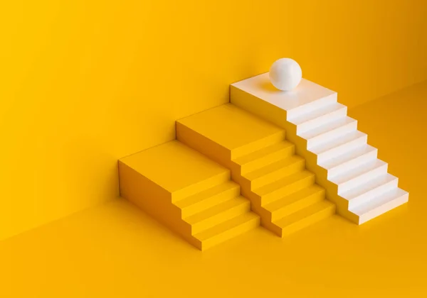 3d Stairs for business success concept. Challenge stairs, stair way, difficulty for business strategy. 3d render illustration