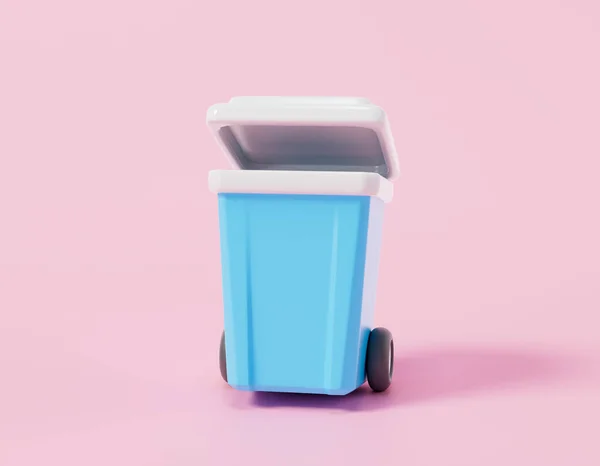 Eco Recycle Bin Трехмерная Иллюстрация — стоковое фото