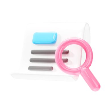 Pano görevinin 3d illüstrasyonu, izole edilmiş beyaz arkaplandaki kontrol listesi simgesini yapmak için yönetim. 3d resimleme