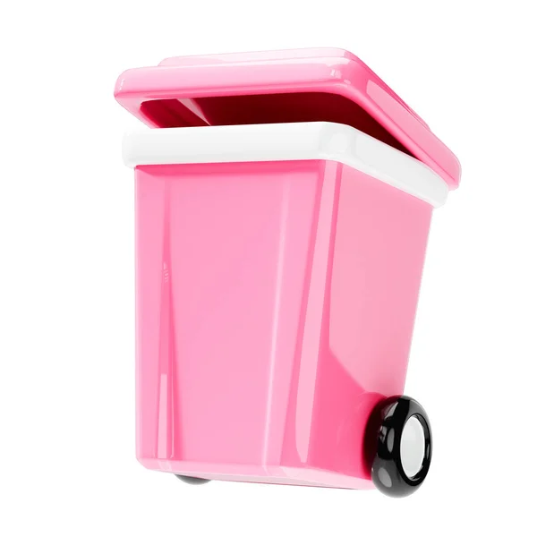 Plastic Garbage Bin Icon Isolated White Background Render Illustration — Stock Photo, Image