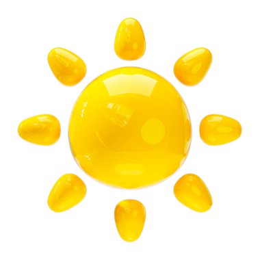 Güneşli gün simgesi, hava tahmini işareti