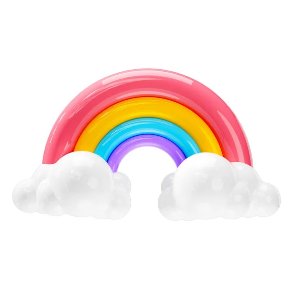 Regenbogen Symbol Wettervorhersage Schild — Stockfoto