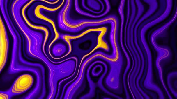Violett Glatter Fließender Flüssiger Kunststoff Marmor Hintergrund Abstrakte Leuchtend Violette — Stockvideo