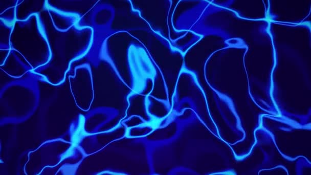 Sıvı Neon Çizgileri Olan Soyut Koyu Arkaplan Üst Görünüm Sıvı — Stok video