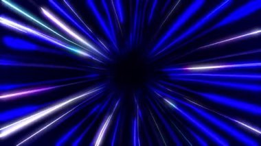 Siyah arka planda mavi bir tünel var. Geleceğe ait lazer alanı. Alevli neon ışınları, evrenin koridorunda uçuyor. Üst uzayda internet hızı. Galaktik bir geleceğe sıçrama. 4k