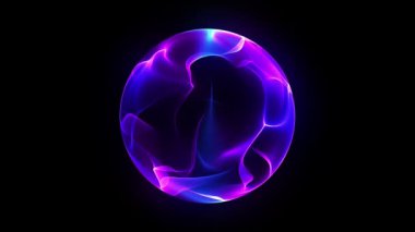 Parçacıklardan oluşan küre. Soyut küre. Noktaları ve çizgileri birleştiren mavi küre. Kablo çerçeve teknoloji küresi. Büyük veri görselleştirmesi. 3D görüntüleme. Kusursuz 4k döngü videosu