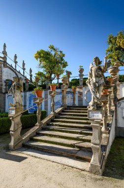 Castelo Branco Portekiz 'deki Pao do Obispo Garden merdivenleri.
