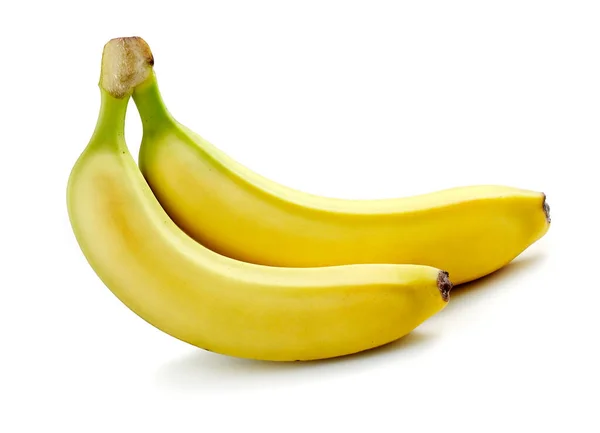 两个香蕉在白色隔离 图库照片