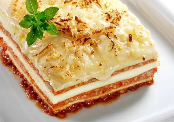 Włoską Lasagne Bliska Zdjęcia Stockowe bez tantiem