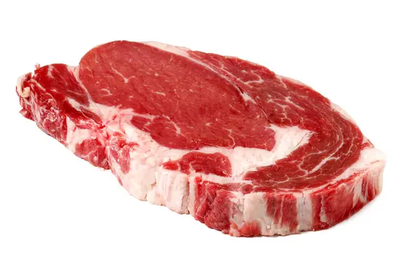 生牛肉与白牛肉分离 免版税图库照片