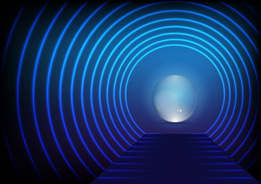 Işık tüneli kristal küreye çıkıyor..