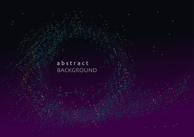 Koyu arkaplanda yıldız tozunun ortasında nokta örgüsü