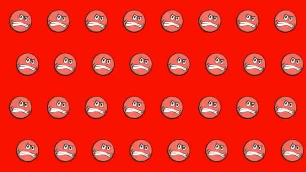 Çizgi Film Simgesi Emoji Ikonu Gülen Yüzüyle Kusursuz Bir Animasyon — Stok video