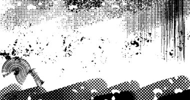 Soyut grunge yarım ton siyah ve beyaz sıkıntılı arkaplanının vektör katmanlı çizimi