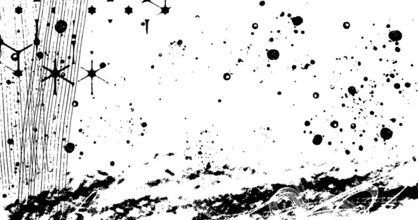 Διανυσματική Επίπεδη Απεικόνιση Της Αφηρημένης Grunge Halftone Μαύρο Και Άσπρο — Διανυσματικό Αρχείο